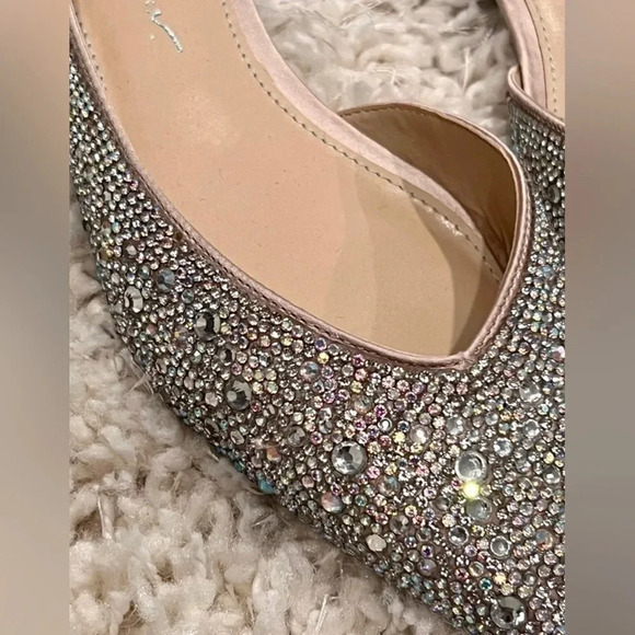 🆕 Betsey Johnson Remy Ballet Flat Rhinestones Slip on Pointed Toe Shoes Size 7 - Picture 8 of 16